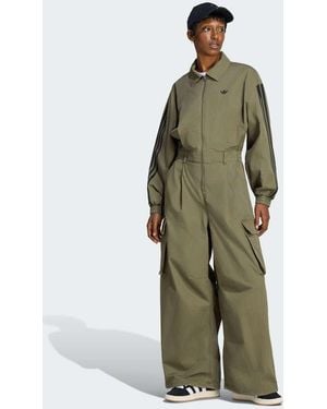 adidas Originals Tuta Jumpsuit Ampia Verde Oliva