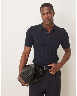 ASOS Polo Attillata - Blu