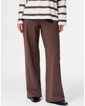 Pieces Broek Met Wijde Pijpen - Bruin