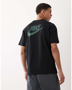 Nike Swoosh Sci-Fi Backprint Logo T-Shirt - Black