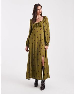 Miss Selfridge Spun Maxi Tea Dress - Green