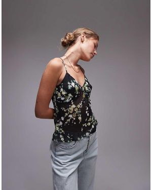 TOPSHOP Tosphop Co-ord Sheer Cami - Grey