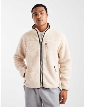 Superdry Outdoor Full Zip Fleece - Natural