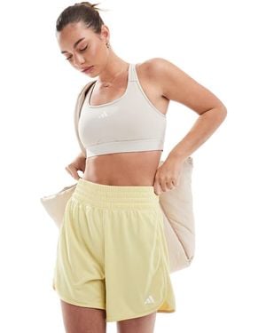 adidas Originals Pacer Essentials Knit High-Rise Shorts - White