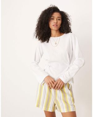 ASOS – langärmliges oberteil - Weiß