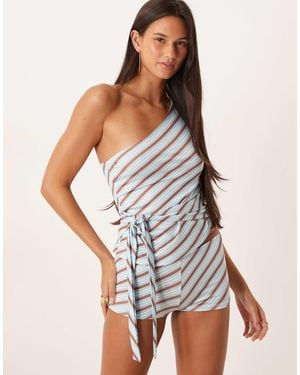 Motel Stripe Detail Shorts - White