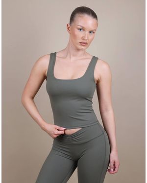 SIMMI Square Neck Tank Top - Grey