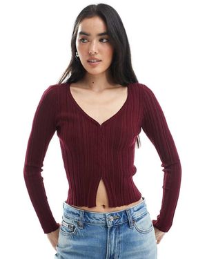 Cotton On Cropped Geribbeld Vest - Rood