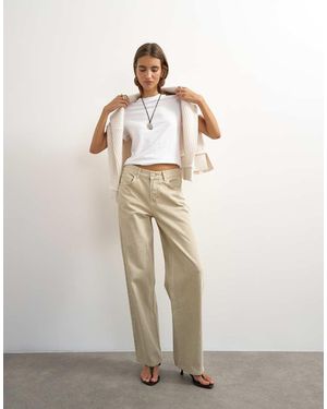 TOPSHOP Cinch Low Rise Relaxed Jean - Natural
