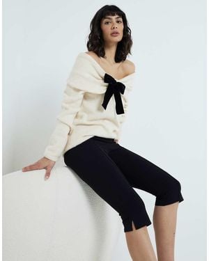 River Island Capri Trouser - White