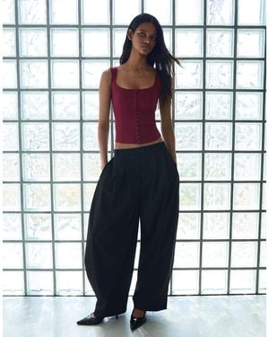 Bershka Bengaline Strappy Top - Red