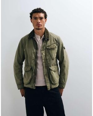 Barbour Drifter Winter Washed Wax Jacket - Green