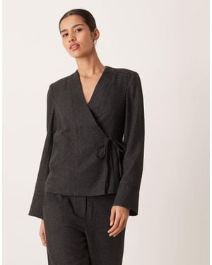 Aware Tie Side Tailored Blazer Co-ord - Black