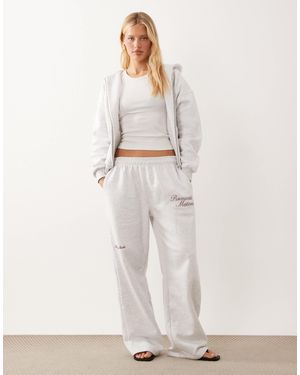 Six Stories – romantic material – gerade geschnittene jogginghose aus jersey - Weiß