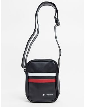 Ben Sherman Stripe Flight Bag - Black