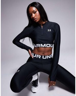 Under Armour Heatgear Ribbed Quarter Zip - Blue