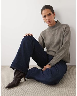 Vila High Neck Knitted Sweater - Blue