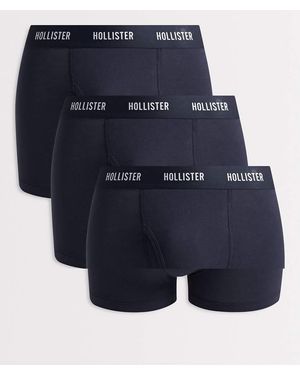 Abercrombie & Fitch 3 Pack Waistband Boxer - Blue