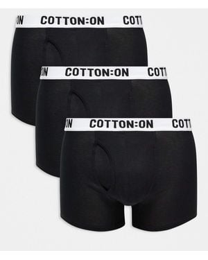 Cotton On 3 Pack Boxers - Black