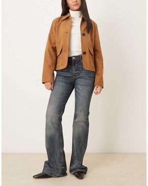 Mango Luna 100% Cotton Slim Flared Jean - Blue