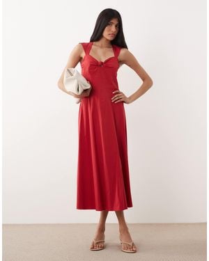 white a line tea length dress Satin Tea Length A-Line main image 0