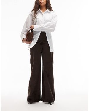 & Other Stories Rich Cotton Flared Velvet Pants - White