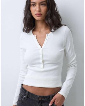 Cotton On Blake Henley Long Sleeve - White