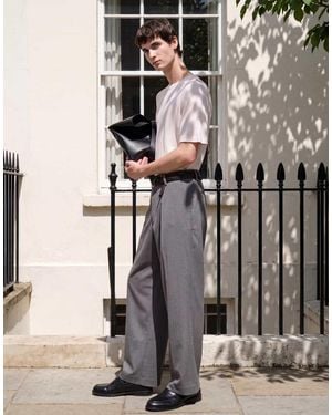 Jack & Jones Wide Fit Tailored Trousers - White