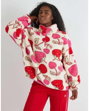 Skinnydip London London Cherry And Strawberry Longline Fleece - Red