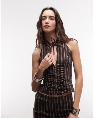Collusion Keyhole Halter Top - Black