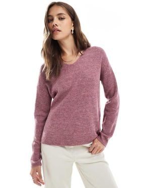 ONLY V Neck Jumper - Purple