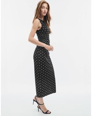 Stradivarius Ärmelloses midikleid aus tüll - Weiß
