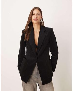 Mango Tailored Blazer - Black