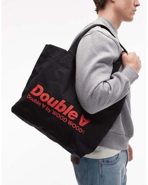 DOUBLE A by WOOD WOOD Conner Italic Tote Bag - Black
