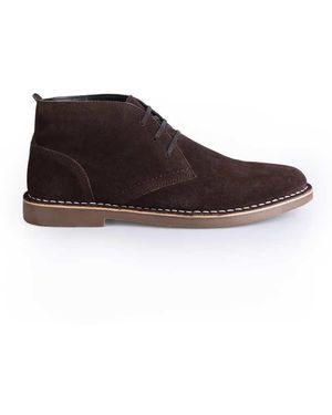 OFF THE HOOK Botines Chukka Marrones De Estilo Casual Con Cordones De Ante De - Marrón