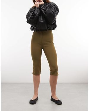 ASOS Schmal geschnittene high-waist-caprihose - Grün