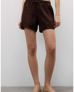 Intimissimi The Pure Linen Plain-Weave Linen Shorts - Black