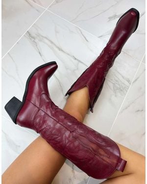 GIA STUDIOS Cowboy Western Boots - Red
