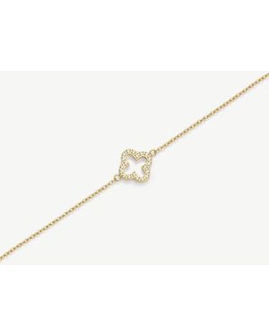 D.Louise D.Louise Cz Clover Waterproof Bracelet - Natural
