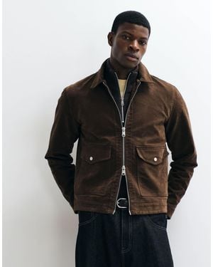 Only & Sons Faux Suede Double Zip Jacket - Black