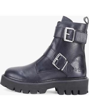OFF THE HOOK – sutton mita – knöchelhohe lederstiefel - Blau