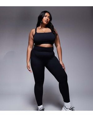 4505 Curve Seamless Sculpting High Waist Gym Leggings - Black