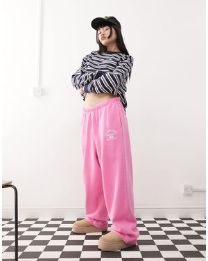 Collusion Extreme Relaxed Trackies With Logo - Pink