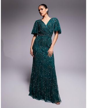 Beauut – verziertes maxikleid - Blau