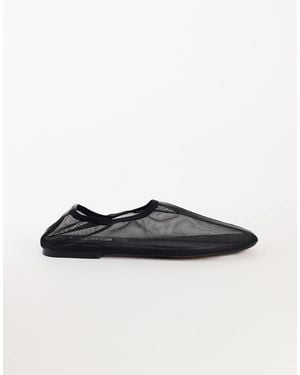 TOPSHOP Zapatos Planos Tipo Bailarina De Malla Negros Blake