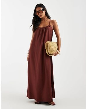Vero Moda Crinkle Textured Woven Full Cami Maxi Dress