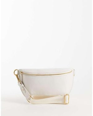 Barneys Originals Leather Cross Body Bag - Natural