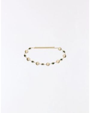 Bershka Rhinestone Chain Belt - Metallic