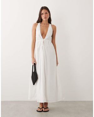 esmé studios Esmee Dobby Detail Sheer Maxi Beach Dress - White