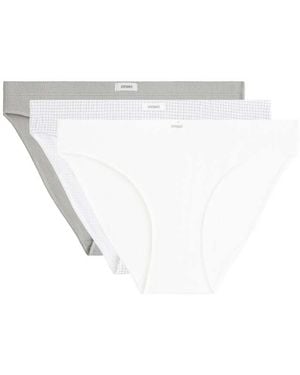 Oysho 3 Classic Cotton Briefs - White